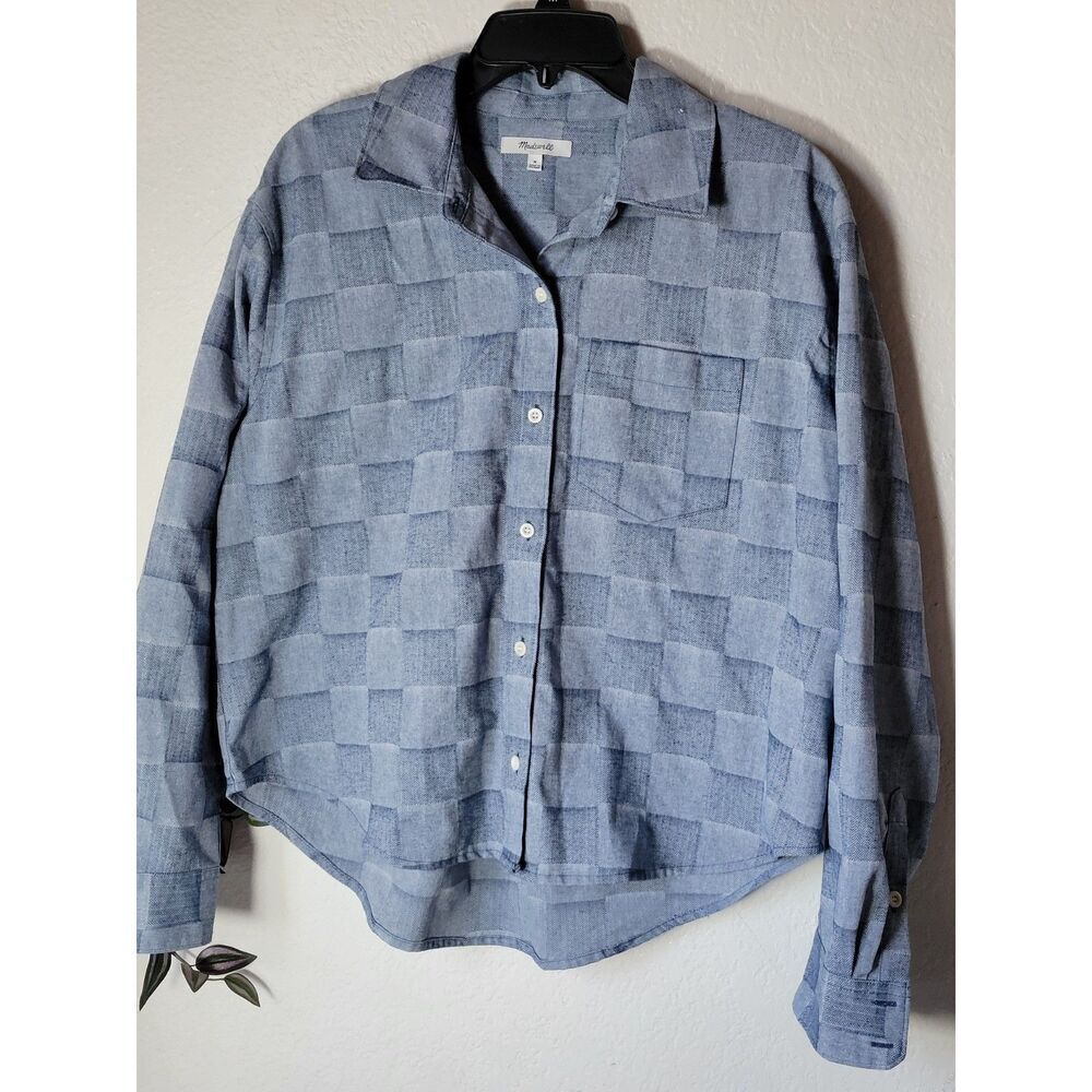 Madewell Women's Flannel Kempton Size M Button-Up Shirt In Check